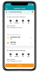 Property inspection form in SiteConnect