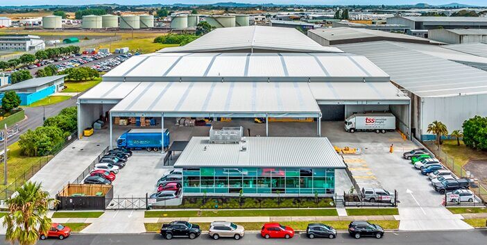 Side aerial view of 13 Hautu Drive, a completed Quadrant Properties project.