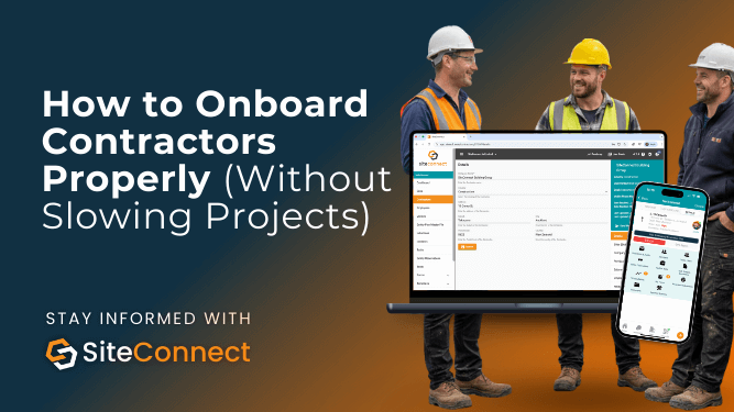 Banner for the blog "How to Onboard Contractors Properly (Without Slowing Projects)"