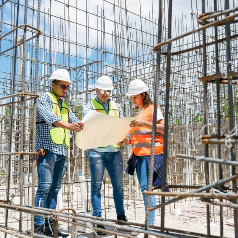 workers on a construction site