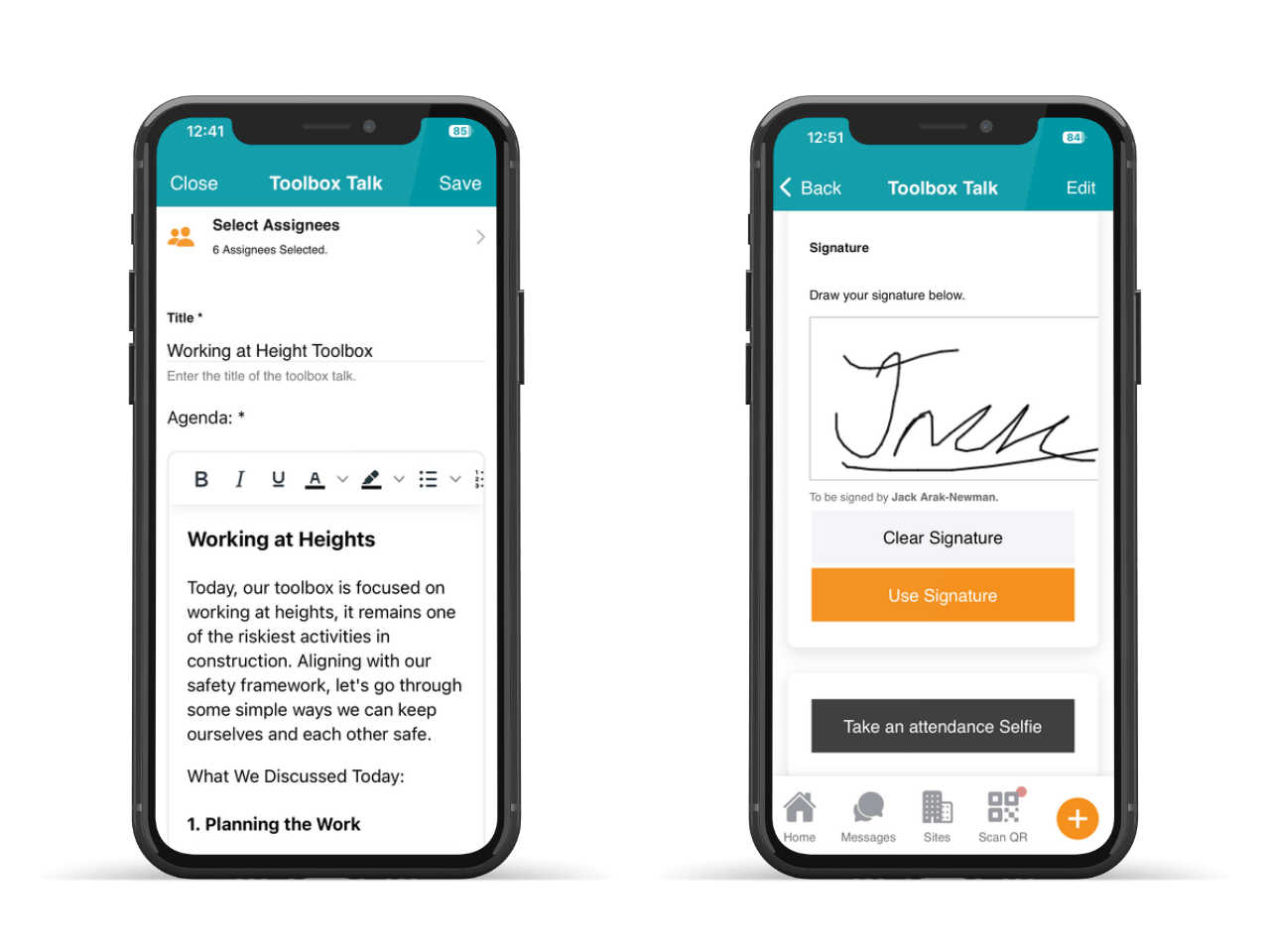 SiteConnect toolbox talks on mobile, digital safety briefings